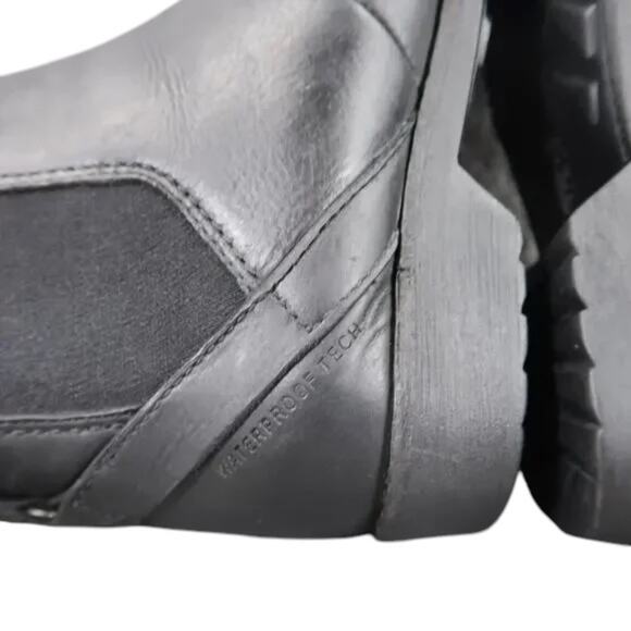 Teva Shoes Womens 5.5 Boots Leather Fashion Ellery Pull In Chelsea Casual Black - Picture 6 of 15